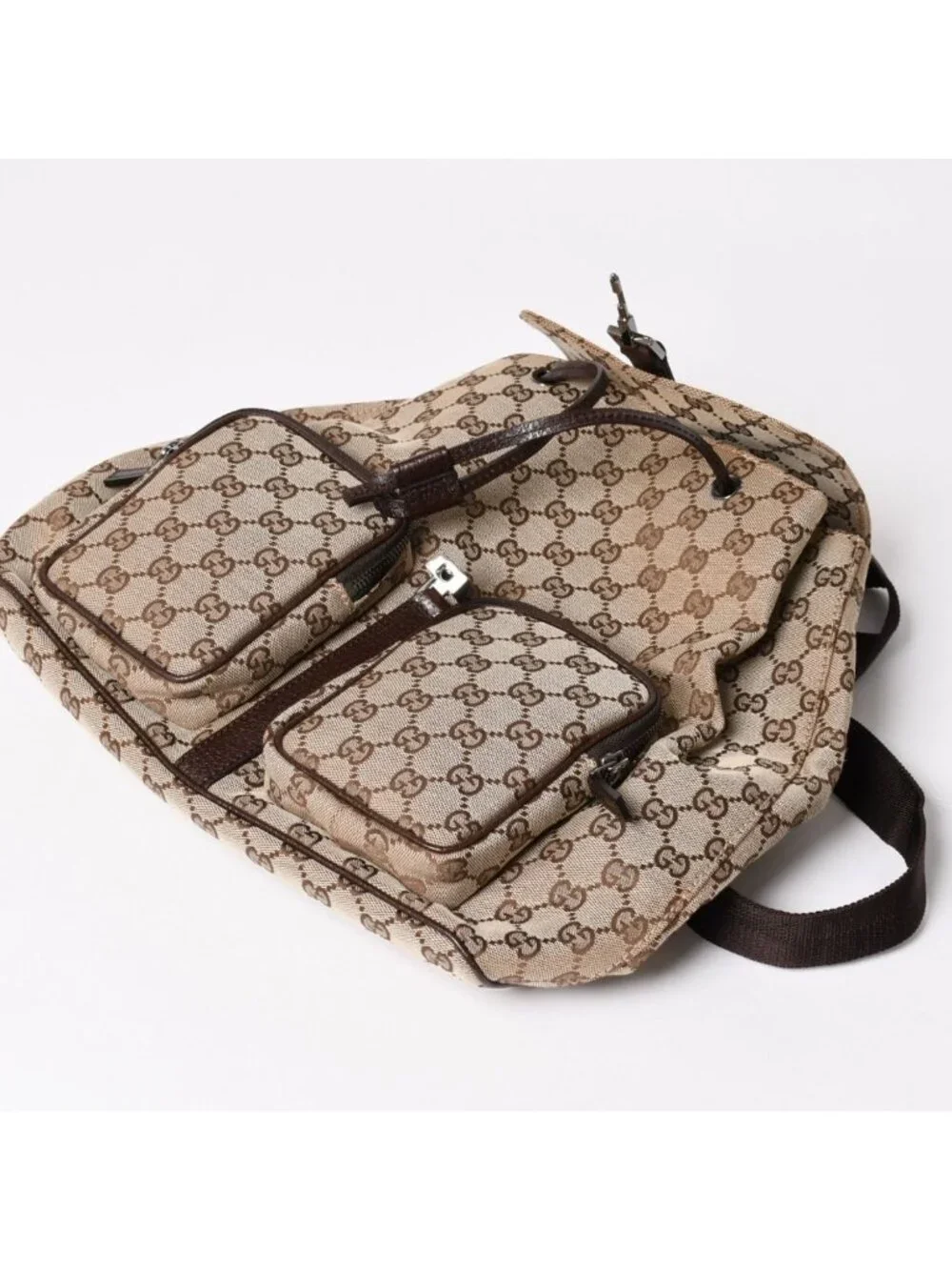 Gucci Backpack GG Canvas Jackie Brown